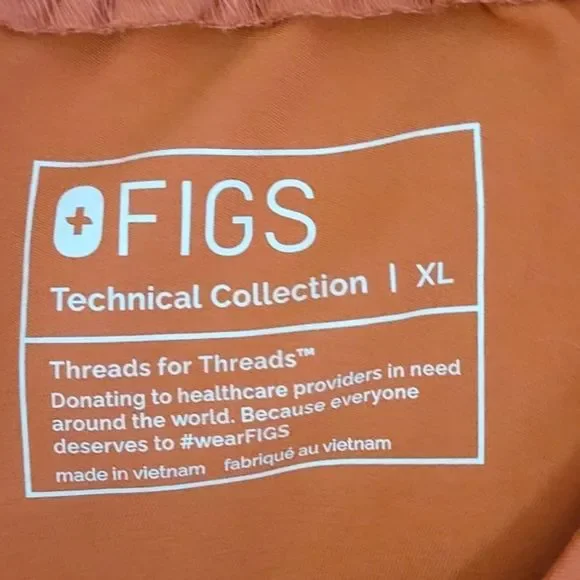 Figs Technical Collection Burnt Orange Scrub Pants - Picture 3 of 6